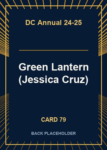 Green Lantern (Jessica Cruz) back card image