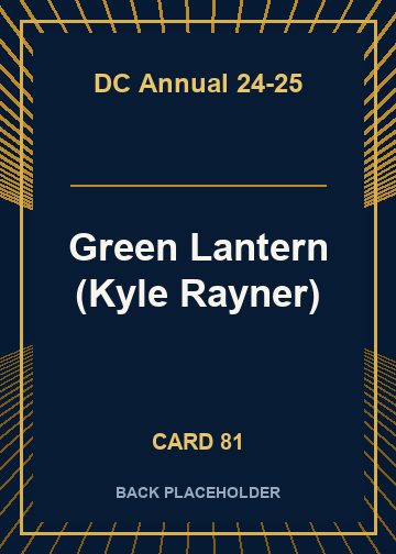 Green Lantern (Kyle Rayner) back card image