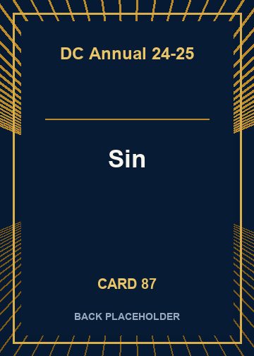 Sin back card image
