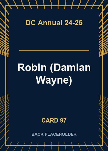 Robin (Damian Wayne) back card image