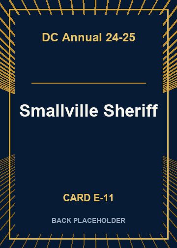 Smallville Sheriff back card image
