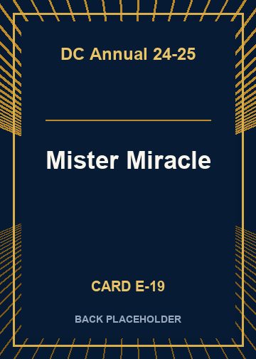 Mister Miracle back card image
