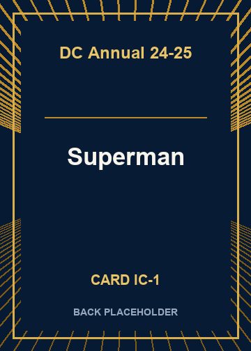 Superman back card image