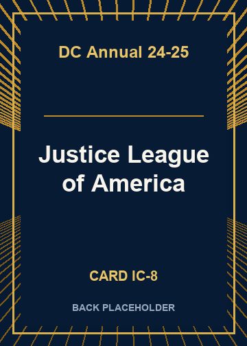 Justice League of America back card image