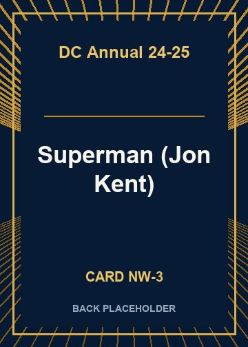 Superman (Jon Kent) back card image