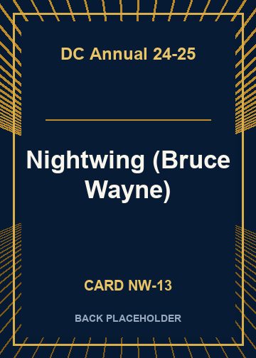 Nightwing (Bruce Wayne) back card image