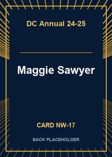 Maggie Sawyer back card image