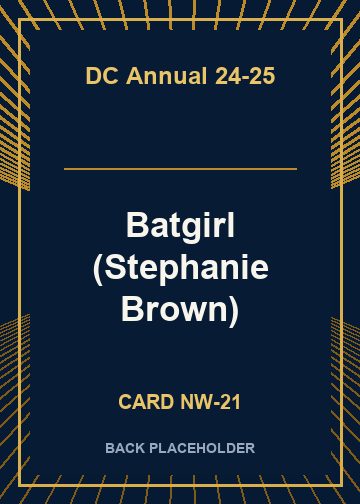 Batgirl (Stephanie Brown) back card image