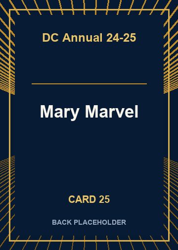 Mary Marvel back card image