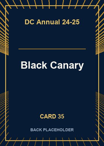 Black Canary back card image