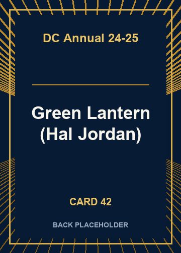 Green Lantern (Hal Jordan) back card image