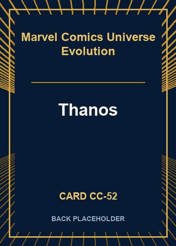 Thanos back card image