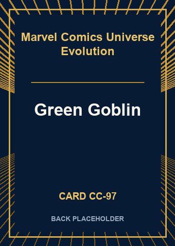 Green Goblin back card image
