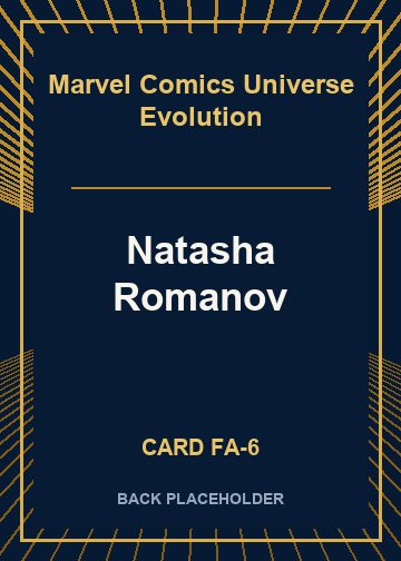 Natasha Romanov back card image