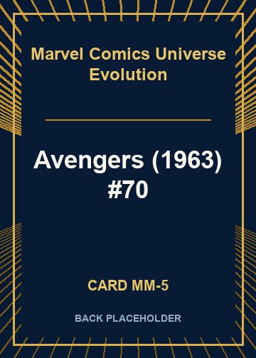 Avengers (1963) #70 back card image