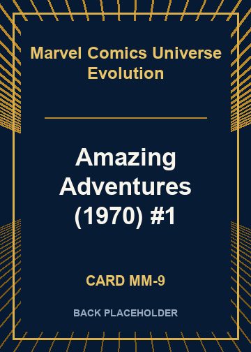 Amazing Adventures (1970) #1 back card image