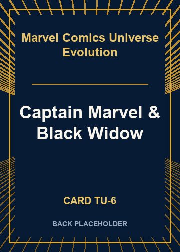 Captain Marvel & Black Widow back card image