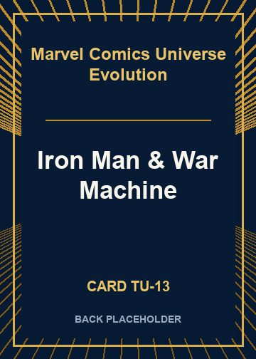 Iron Man & War Machine back card image
