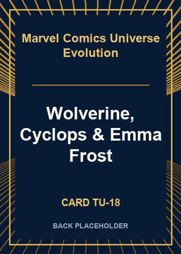 Wolverine, Cyclops & Emma Frost back card image