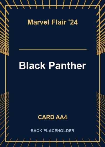 Black Panther back card image