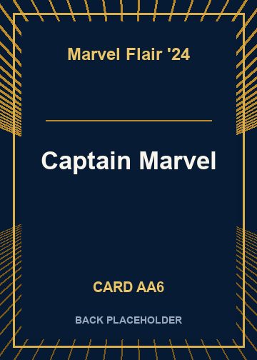 Captain Marvel back card image