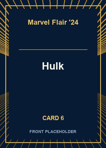 Hulk front artwork