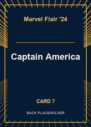 Captain America back artwork