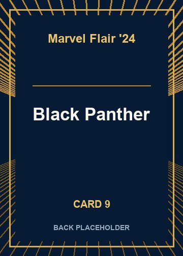 Black Panther back artwork