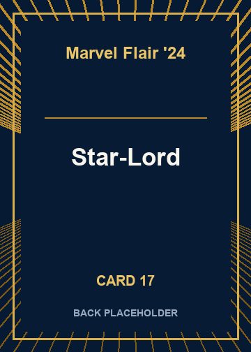 Star-Lord back artwork