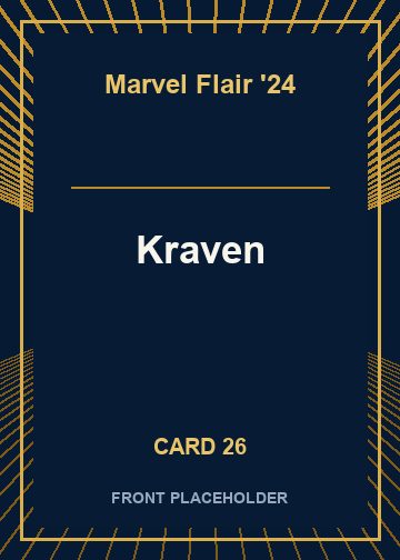 Kraven front artwork