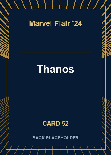 Thanos back card image