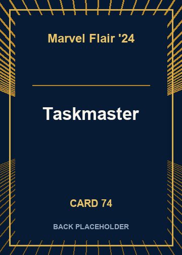 Taskmaster back card image