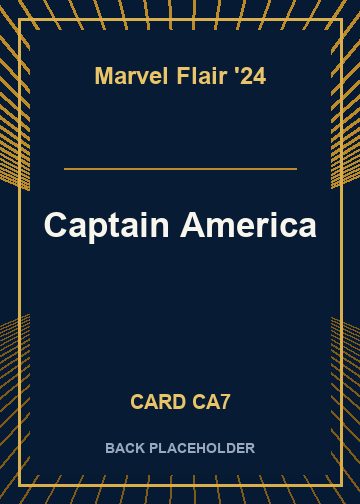 Captain America back card image