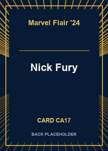 Nick Fury back card image