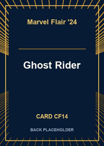 Ghost Rider back card image