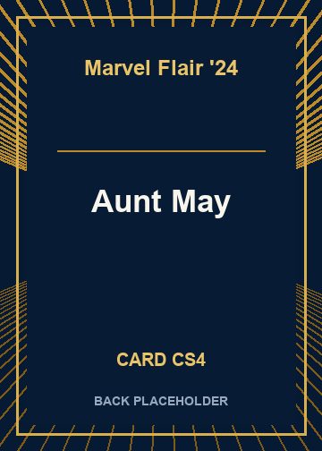 Aunt May back card image