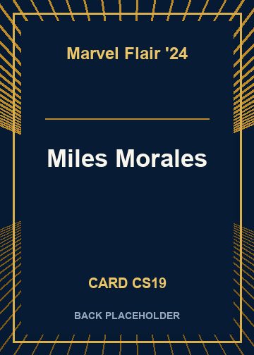 Miles Morales back card image