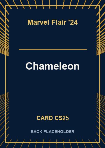 Chameleon back card image