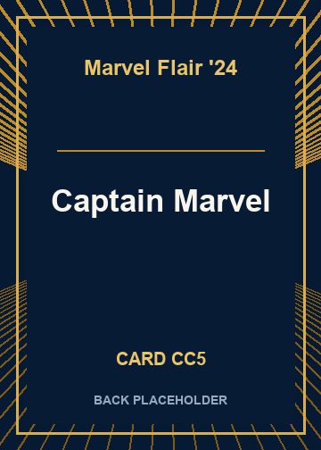 Captain Marvel back card image