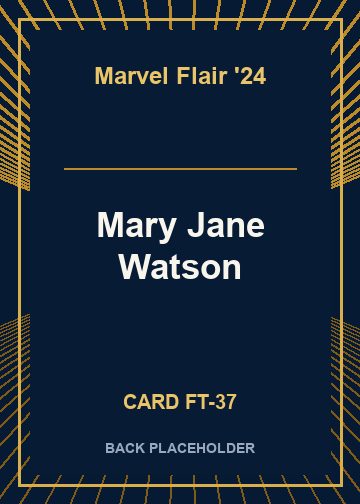 Mary Jane Watson back card image