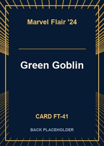 Green Goblin back card image