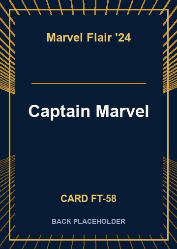 Captain Marvel back card image