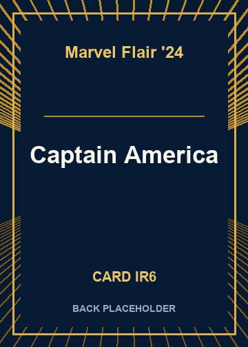 Captain America back card image