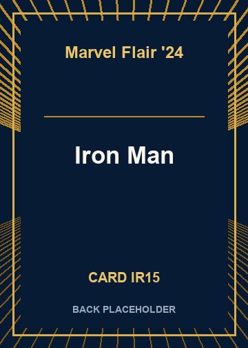 Iron Man back card image