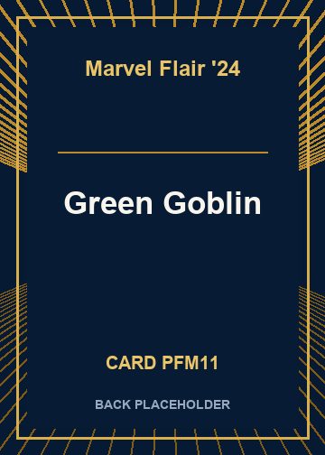 Green Goblin back card image