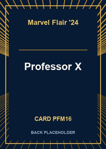 Professor X back card image