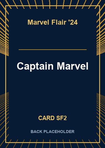 Captain Marvel back card image