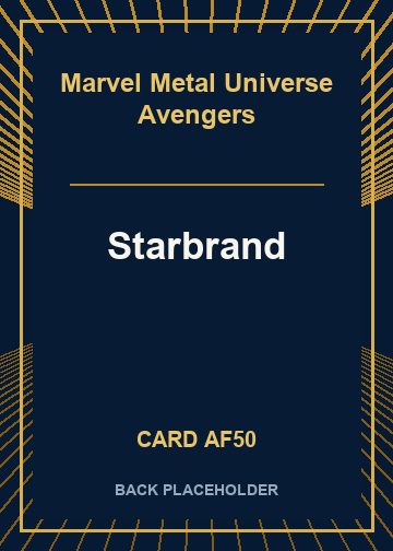 Starbrand back card image