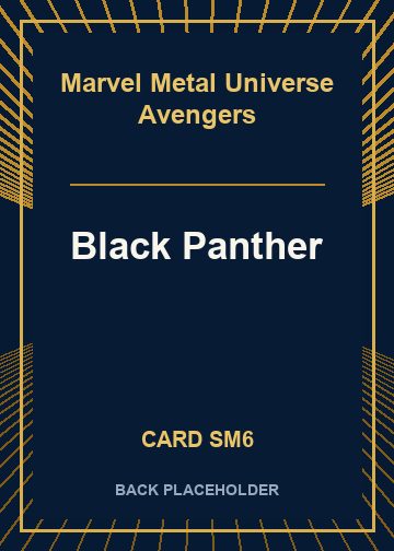 Black Panther back card image