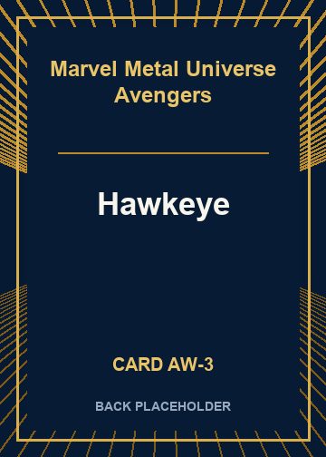 Hawkeye back card image